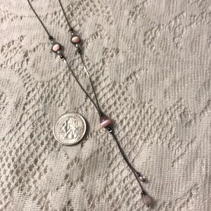 Pink choker style necklace